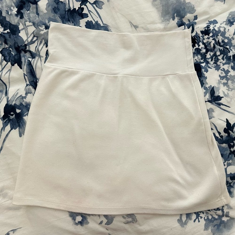 White High Waisted Mini Skirt (American Apparel)
